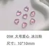 Cristales para Uñas con Base Puntiaguda Rhinestones Cristales de Vidra Transparente Blanco Corazón Rosa Cuadrado Irregular Hacha para Uñas Accesorios de Rhinestone