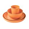 Tazón y taza de paja de trigo de Amazon plato para el hogar comedor patrón vertical plato tazón taza de agua traje de vajilla regalo
