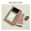 2025 Novo Simples Mini Conjunto de Cartões Feminino Pequeno Contraste de Cores Ultra-fino Multi-cartão Carteira Curta Feminina Portátil para Troco