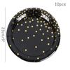 Amazon Cross Border Bronceado Lunares Negro Plato Desechable Vaso Servilleta de Papel Set Suministros para Fiesta de Cumpleaños