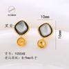 Pendientes de botón de plata S925 con perla y nácar natural, Pendientes minimalistas de alta gama, Pendientes versátiles y elegantes para mujer