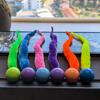 Novo Produto nº 32 Brinquedo para Gato de Estimação Cor Pura Bola Elástica Lagarta Vara para Gato Brinquedo Interativo para Gato Bola de 3cm