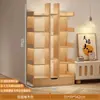 Estante de Livros Simples Prateleira de Chão Rack de Armazenamento Armário de Parede Integrado para Sala de Estar Armário de Armazenamento Rack de Armazenamento Doméstico Estante de Livros para Escritório