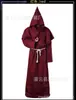 Disfraz de Halloween Túnica de Monje Medieval Disfraz de Monje Disfraz de Mago Disfraz COSPLAY de Sacerdote Capa Multicolor