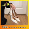 Sapatos de Salto Alto Estilo Francês para Mulheres, Sapatos Mary Jane Pretos Minimalistas Retrô com Uma Tira Única, 2026, Adequados para Combinar com Saias, Sapatos de Salto Bloco Único