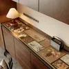 Tapete de Mesa para Armário de Vento à Prova d'Água à Prova de Óleo Sem Lavar Tapete para Armário de Sapatos de Entrada Armário Doméstico de Cinco Gavetas Armário de Vinho Tapete à Prova de Poeira