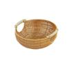 Cesta de frutas tejida de imitación de ratán estilo pastoral para el hogar, cesta de almacenamiento para verduras de cocina, cesta para la compra en la sala de estar y el dormitorio.
