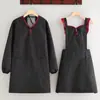 Novo Avental de Manga Longa Repelente à Água para Uso Doméstico Avental de Cintura à Prova de Manchas com Impressão de Logo Macacões de Cozinha para Mulheres para Trabalho Roupa Externa Estilo Chinês