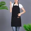 Avental com logo para casa cozinha à prova d'água escorredor de óleo estilo japonês 2022 nova moda verão feminina para milk tea catering roupas de trabalho