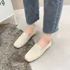 Comércio Exterior Tamanho Plus Tênis de Tecido Flyknit Feminino 2026 Novo Bico Quadrado Cor Sólida Solado Plano Cross-border Sapatos Casuais Loafers