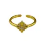 Anel Aberto de Luxo Leve para Mulheres, Estilo Étnico Retro da Moda, Cobre Banhado a Ouro, Joias de Anel Personalizável Ajustável Atacado