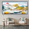 La pintura decorativa de fondo para TV de la sala de estar tiene respaldo hogar y todo Xing nueva pintura de paisaje china autoadhesiva agua para hacer dinero pintura