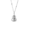 Colar de Cabacinha Brilhante em Prata de Lei 925 para Mulheres, Design Simples de Cabacinha da Sorte Estilo Chinês Novo, Corrente de Clavícula Versátil e Única 0679A