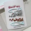 Novo Presilha de Cabelo Fofa de Gatinho e Peixe Estilo Doce para Meninas, Presilha para Franja Lateral, Grampo de Cabelo de Desenho Animado, Acessório de Cabelo para Mulheres