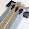 Ropa formal para hombre para trabajo profesional novio de boda coreana artístico estilo académico simple azul gris 6cm atado a mano