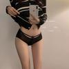 Pinch Temptation Sexy Underwear Cintura Baixa Feminina Puro Desejo Menina Lace Respirável Cuecas de Algodão Puro para o Verão