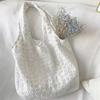 Bolso de Hombro de Malla con Flor Estilo Coreano Flor de Cerezo Estéreo Encaje Gouhua Estilo Hada Literario Dulce Verano Bolso Chaleco