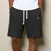 2026 Nuevos Shorts Casuales de Color Sólido con Logo Bordado de Waffle Simple para Hombre de Verano Transfronterizos Europeos y Americanos Amazon
