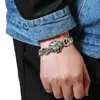 Pulsera Año del Tigre Año de Nacimiento Cabeza de Tigre Zodiaco Pulsera para Hombre Plata de Ley Moderna Personalidad Masculina Agresiva Liderazgo Joyería Gruesa de Plata para Hombre