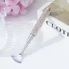 Pincel para Manicura Incrustado con Diamantes Transfronterizo, Nuevo Pincel para Manicura Incrustado con Diamantes en Forma de Abanico, Pincel para Uñas Opcional en 2 Colores