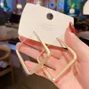 Pendientes Geométricos Exagerados para Mujer, Estilo Metálico de Alta Gama, Pendientes de Aro Grandes de Celebridad de Internet, Pendientes de Aro Cuadrados Minimalistas Vintage