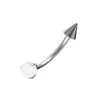 Piercing para Ceja Opal Pointy Clavo Curvo F136 Aleación de Titanio Rosca Interna Cono Pointy Chica Picante Joyería para Piercing Uña Diente de Tigre Fábrica