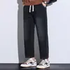 Jeans Rectos Nostálgicos Retro para Hombre, Nuevo Estilo High Street Americano Primavera y Otoño, Pantalones Largos Casuales Sueltos de Pierna Ancha para Hombre