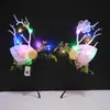 Diadema de asta de ciervo Tocado Estilo Bosque Súper Hada Popular Luminosa Reno Duende Sesión de Fotos Accesorios para el Cabello de Navidad Diadema Luminosa