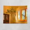 Tela de Fondo de Ventana con Vista al Mar Estilo Ins Fresco Dormitorio Mesita de Noche Dormitorio Alquiler Renovación B&B Decorativa Tela de Pared Tapiz
