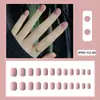 Esmalte de Unha Cor Sólida Fada Autocolante Rápido, Esmalte Usável Clareador Cor de Carne, Rosa Nude Conjunto de 24 Peças, Esmalte de Unha Manicure Simples