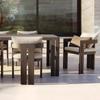 Combinación de Mesa y Silla de Teca para Patio Exterior Villa Exterior Impermeable Protector Solar Restaurante Jardín Exterior Ocio Muebles de Madera Maciza