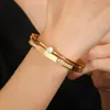 Pulsera de Diamante de Circonita de Doble Fila Super Brillante Nueva Coreana con un Solo Diamante en Oro Rosa Pulsera de Acero de Titanio Personalizada de Moda Joyería para Mujer