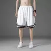 Pantalones Cortos de Hielo de Seda Transfronterizos de Comercio Exterior para Hombre, Pantalones Cortos Deportivos Sueltos Estilo Americano, Malla de Secado Rápido para Correr, Fitness, Baloncesto, Tallas Grandes