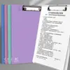 Clip de tabla tabla de escritura A4 carpeta transparente de plástico base de tabla clip A5 para tabla clip para tickets clip para menú A6 tamaño pequeño tabla de escritura