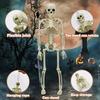 Juguete de terror de Amazon, esqueleto de Halloween, cuerpo completo, esqueleto móvil, barra, cámara, accesorios de estilismo