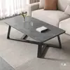 Mesa de centro sala de estar simples moderna escritório sofá mesa de centro escrivaninha casa luxo leve simples tipo apartamento pequeno cor de placa de rocha mesa de centro