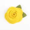 Clip de oreja de flor amarilla dulce francesa, flequillo de hada, pasador de niña, pinza lateral, rollo de tela no tejida de temperamento, rosa