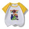 Roupa infantil Rainbow Friends para meninos e meninas, conjunto de verão novo de algodão de manga curta com shorts finos, duas peças