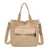 Bolsa de mano de pana para comercio exterior, bolsa para lonchera, simple y versátil, gran capacidad, bolsa de hombro cruzada casual