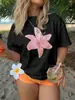 Camisetas Minimalistas Estampadas Personalizadas de Verano para Mujer Estilo Americano, Moda Y2K Retro Casual Streetwear