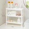 Mini estante de almacenamiento de plástico para baño, para el hogar, para escritorio, para cosméticos, mascarillas, estante de almacenamiento para baño, sin perforaciones
