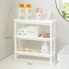 Mini Estante de Plástico para Almacenamiento de Baño para Uso en el Hogar, Organizador de Escritorio para Cosméticos y Mascarillas, Estante de Baño, No Requiere Taladrar