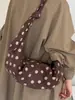 Bolso de Lunares para Mujer 2026 Nuevo Otoño Estético de Gama Alta Meilade Gamuza Felpa Bolso de Hombro Único Gran Capacidad Bolso Dumpling