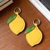 Llavero de Piel de Fruta Estilo Ins Manzana Limón Piña Melocotón Colgante Decoración de Bolsa Fábrica Mayorista en Stock