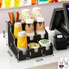 Prateleira para copo de milk tea Separador de copos copo de cerveja madeira escova de dentes japonesa copo canudo Bancada tipo extração