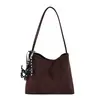 2026 Nova Bolsa Tote de Camurça Retrô para Mulheres Grande Capacidade Bolsa de Ombro Estilo Coreano Versátil para o Dia a Dia Bolsa Saco de Mão