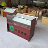 Nuevo Gabinete de Madera para Cigarrillos de Tienda de Conveniencia Vitrina de Cristal con Caja Registradora Integrada Contador de Cigarrillos Multifuncional Móvil