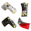 Nueva funda protectora para putter de golf con diseño de naipes y cara sonriente.