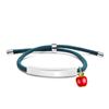 Pulseira Colorida Europeia e Americana Transfronteiriça em estoque Material em Branco Acessórios Maçã Vermelha Presente Gravação Pulseira de Aço Inoxidável