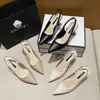 Elegantes Zapatos de Tacón Alto con Punta Estilo Francés, Nuevas Sandalias de Verano y Otoño 2025 para Mujer, Tacones de Aguja Descalzos con Punta Cerrada Estilo Hada para Mujer